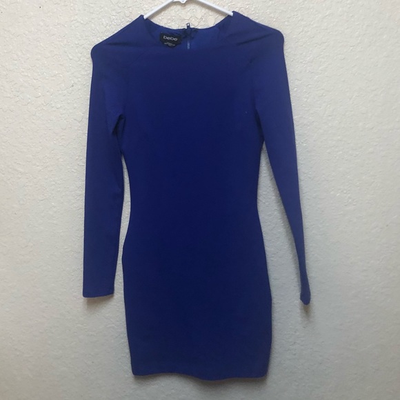 bebe Dresses & Skirts - {Bebe} fitted royal blue bodycon mini dress XS